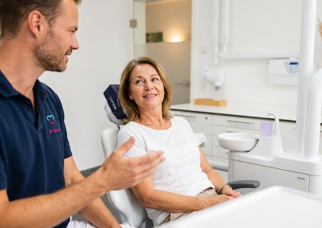 zahnarzt-besprechung-implantat-entzündung-und-folgen